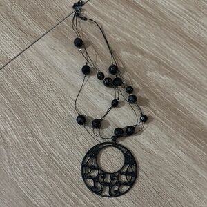 Elegant Black Pendant Necklace
